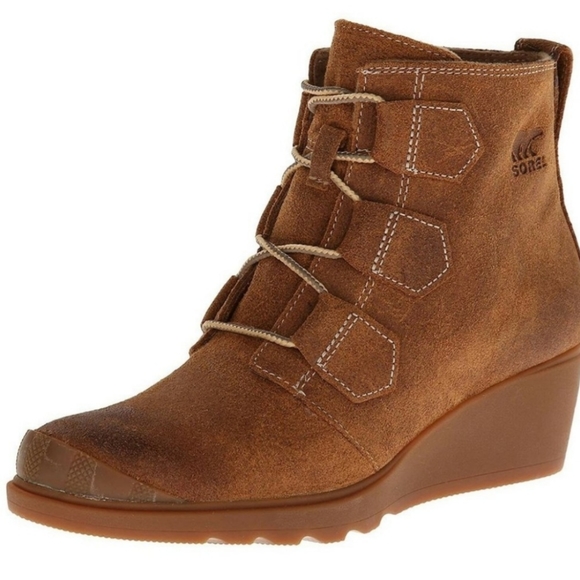 Sorel Shoes - SOREL Toronto Lace-Up Wedge Suede Booties